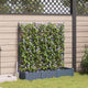 Vidaxxl pot de fleur de jardin 3 pcs gris clair 120 x 40 x 125,5 cm acier