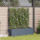 Vidaxxl pot de fleur de jardin 3 pcs gris clair 120 x 40 x 143 cm acier