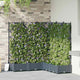 Vidaxxl pot de fleur de jardin 5 pcs gris clair 120 x 120 x 125,5 cm acier