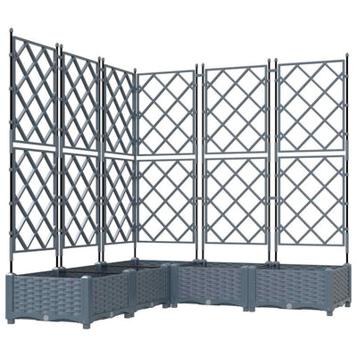 Vidaxxl pot de fleur de jardin 5 pcs gris clair 120 x 120 x 125,5 cm acier