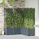 Vidaxxl pot de fleur de jardin 5 pcs gris clair 120 x 120 x 143 cm acier