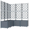 Vidaxxl pot de fleur de jardin 5 pcs gris clair 120 x 120 x 143 cm acier