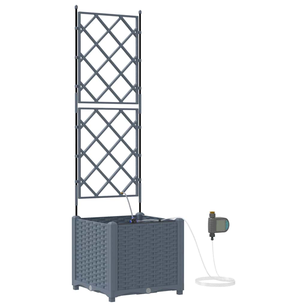 VidaXL pot de fleur de jardin 2 pcs acier gris clair