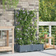 VidaXL pot de fleur de jardin 2 pcs acier gris clair