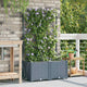 VidaXL pot de fleur de jardin 2 pcs acier gris clair