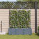 VidaXL pot de fleur de jardin 3 pcs acier gris clair