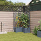 VidaXL pot de fleur de jardin 3 pcs acier gris clair