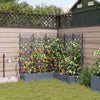 VidaXL pot de fleur de jardin 5 pcs acier gris clair