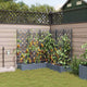VidaXL pot de fleur de jardin 5 pcs acier gris clair