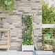 VidaXL pot de fleur de jardin blanc 40 x 40 x 125,5 cm acier