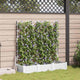 Vidaxxl pot de fleur de jardin 3 pcs blanc 120 x 40 x 125,5 cm acier
