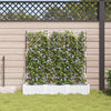 Vidaxxl pot de fleur de jardin 3 pcs blanc 120 x 40 x 125,5 cm acier