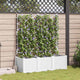 Vidaxl pot de fleur de jardin 3 pcs blanc 120 x 40 x 143 cm acier