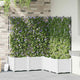 Vidaxxl pot de fleur de jardin 5 pcs blanc 120 x 120 x 143 cm acier