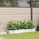 VidaXL pot de fleur de jardin 4 pcs acier blanc