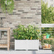 VidaXL pot de fleur de jardin 2 pcs acier blanc