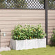 VidaXL pot de fleur de jardin 3 pcs acier blanc