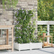 VidaXL pot de fleur de jardin 2 pcs acier blanc