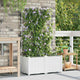 VidaXL pot de fleur de jardin 2 pcs acier blanc