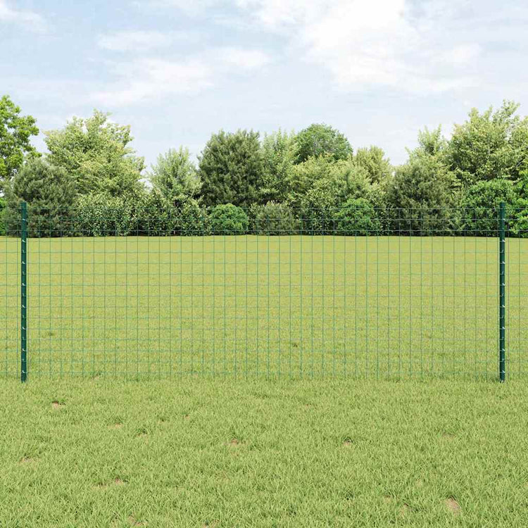 Vidaxl poteau de clôture 5 pcs vert 120 cm acier