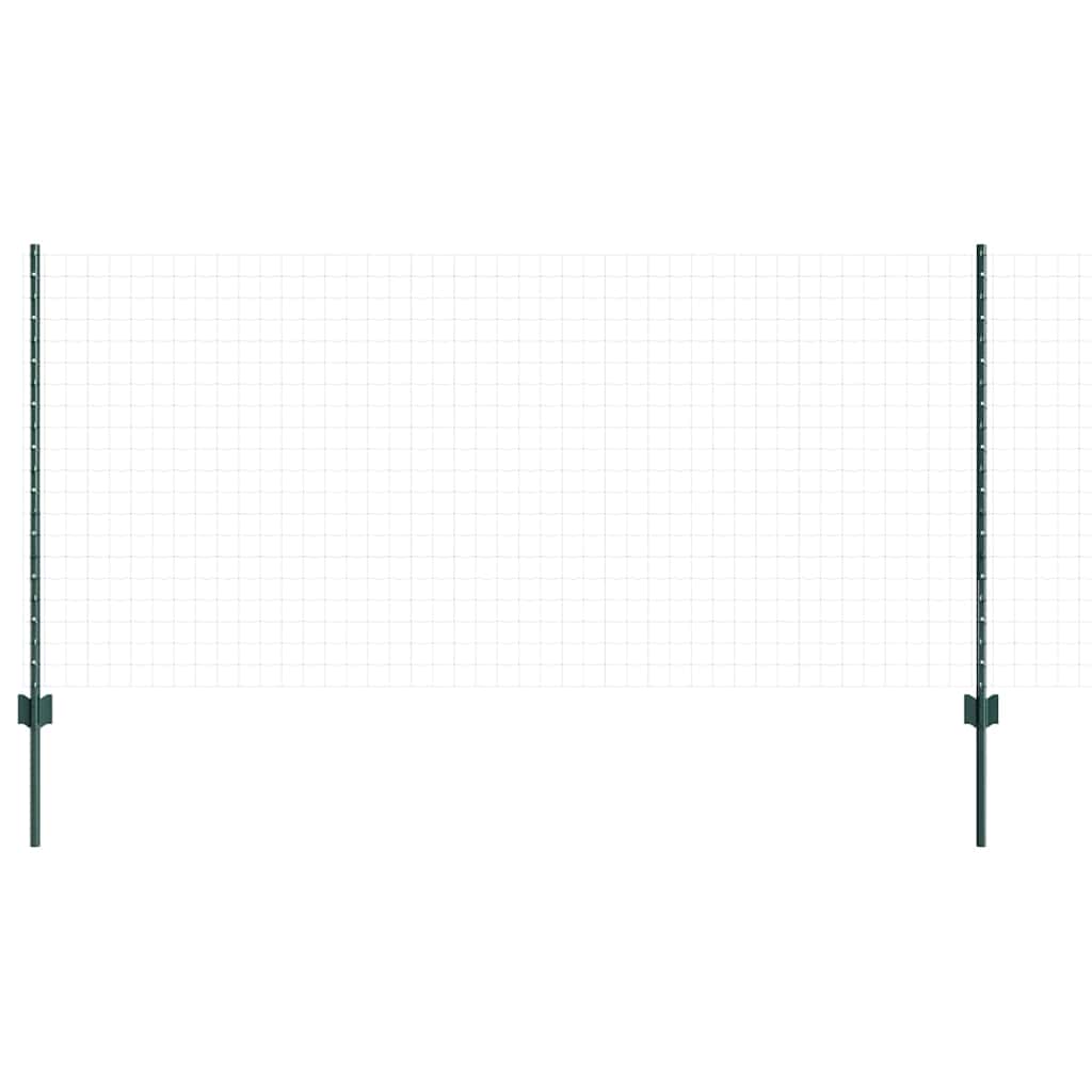 Vidaxl poteau de clôture 11 pcs vert 100 cm acier