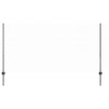 Vidaxl poteau de clôture 5 pcs gris 120 cm acier