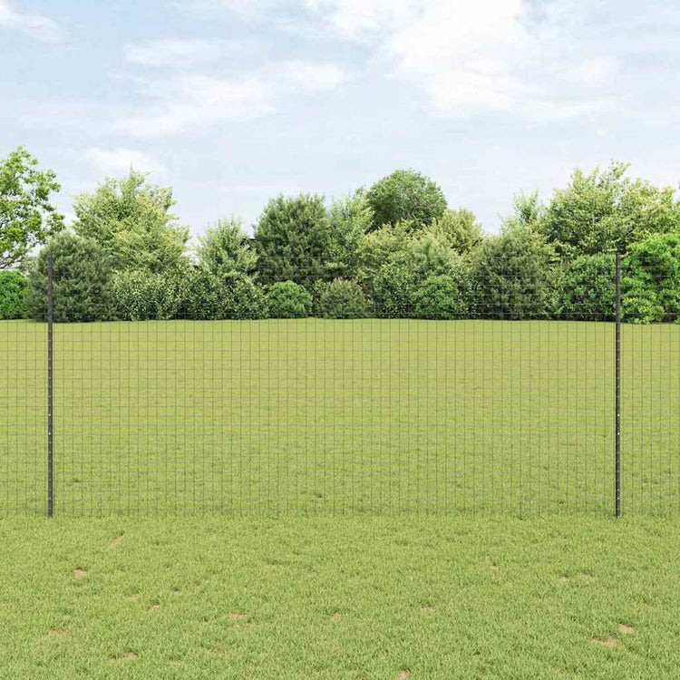Vidaxl poteau de clôture 11 pcs gris 140 cm acier