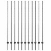 Vidaxl poteau de clôture 11 pcs gris 150 cm acier