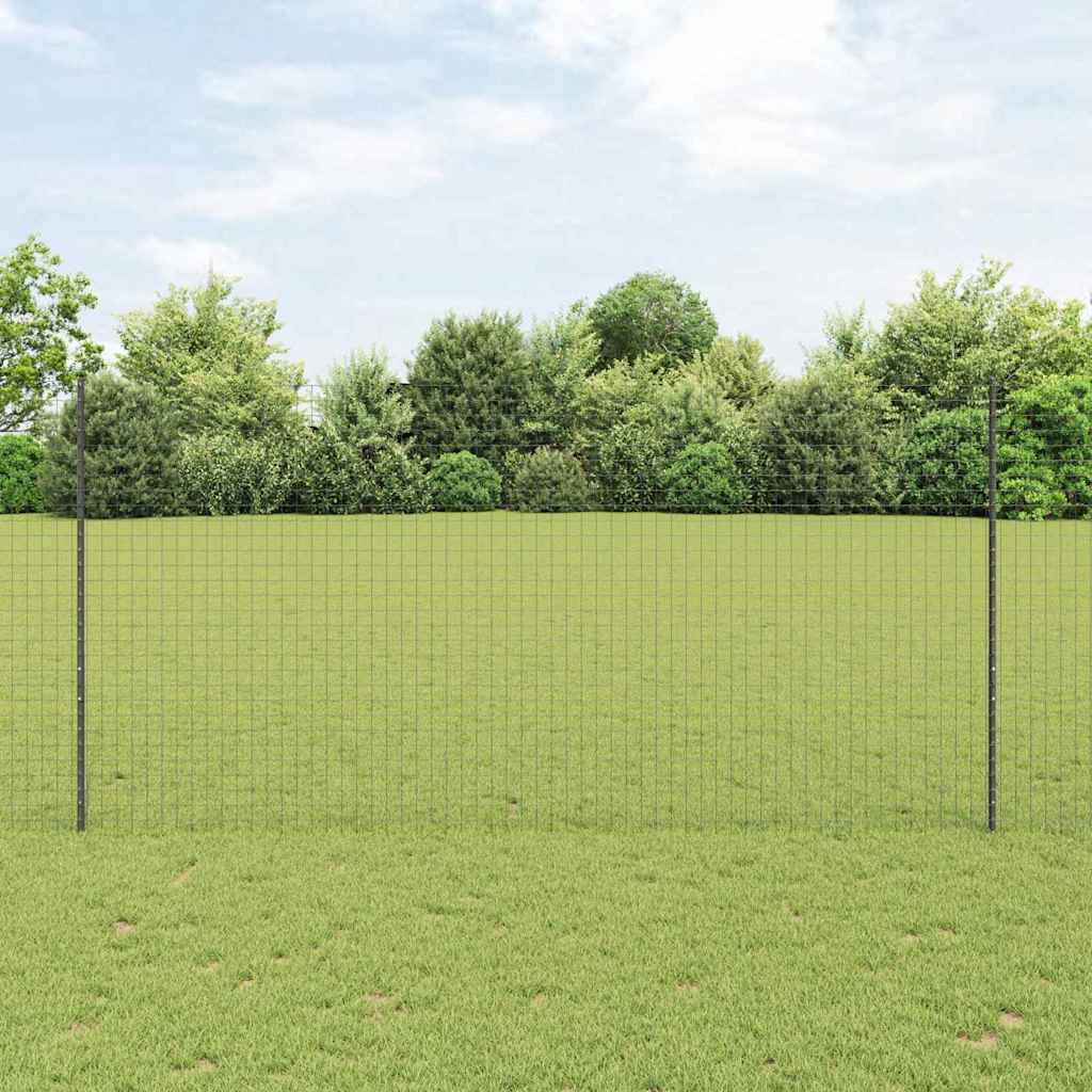 Vidaxl poteau de clôture 11 pcs gris 160 cm acier