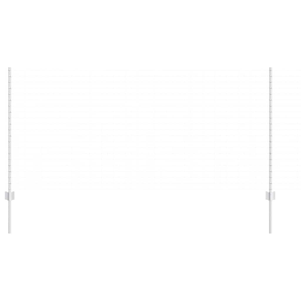 Vidaxl poteau de clôture 11 pcs argent 120 cm acier