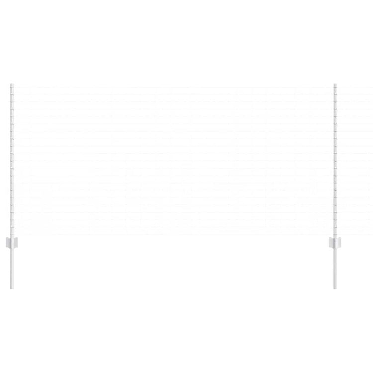 Vidaxl poteau de clôture 11 pcs argent 120 cm acier