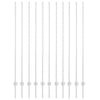 Vidaxl poteau de clôture 11 pcs argent 150 cm acier