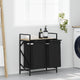 Vidaxl panier à linge 2 compartiments avec étagère couleur chêne sonoma