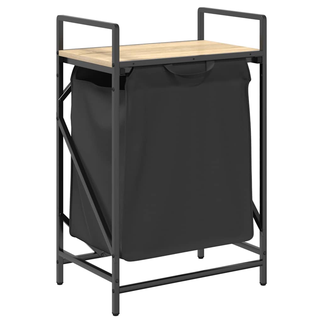 Vidaxl panier à linge 1 compartiment avec étagère couleur chêne sonoma