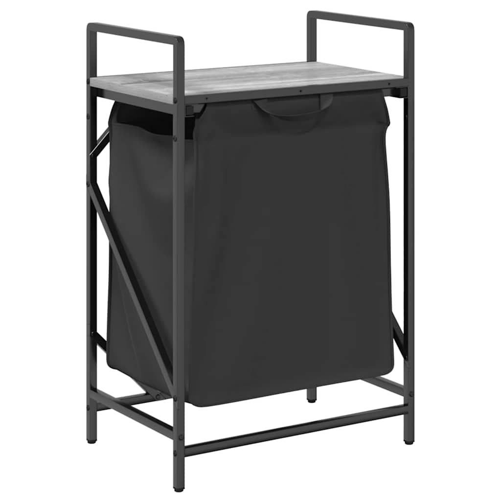 Vidaxx panier à linge 1 compartiment avec étagère chêne sonoma gris