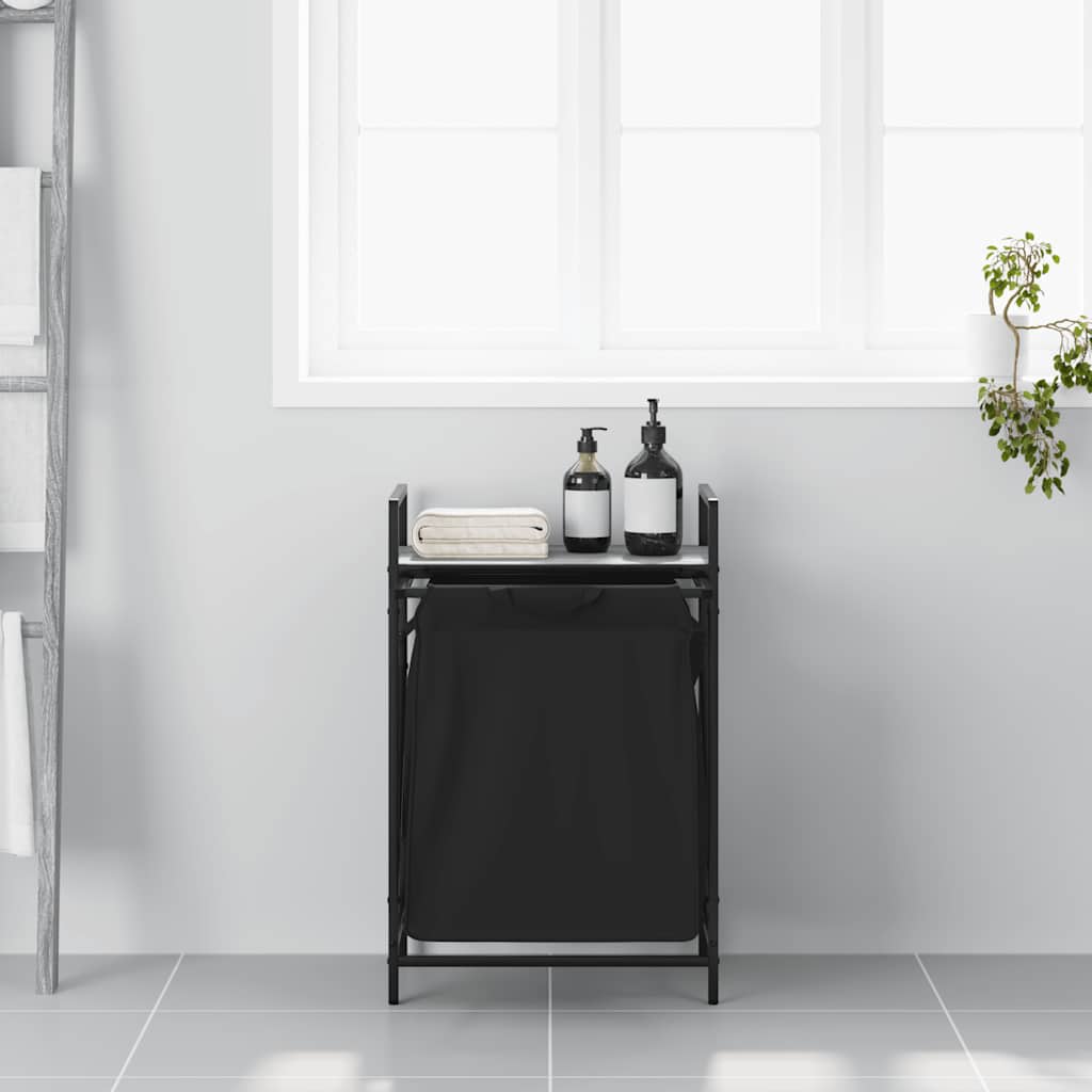 Vidaxx panier à linge 1 compartiment avec étagère chêne sonoma gris