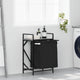 Vidaxx panier à linge 1 compartiment avec étagère chêne sonoma gris