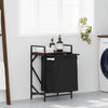 Vidaxx panier à linge 1 compartiment avec étagère chêne marron