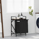 Vidaxx panier à linge 1 compartiment avec étagère chêne marron