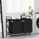 Vidaxx panier à linge 2 compartiments avec étagère chêne noir