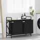 Vidaxl panier à linge 2 compartiments avec étagère couleur chêne sonoma
