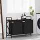 Vidaxx panier à linge 2 compartiments avec étagère chêne marron