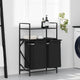 Vidaxx panier à linge 2 compartiments avec étagères chêne noir