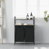 Vidaxl panier à linge 2 compartiments avec étagères couleur chêne sonoma