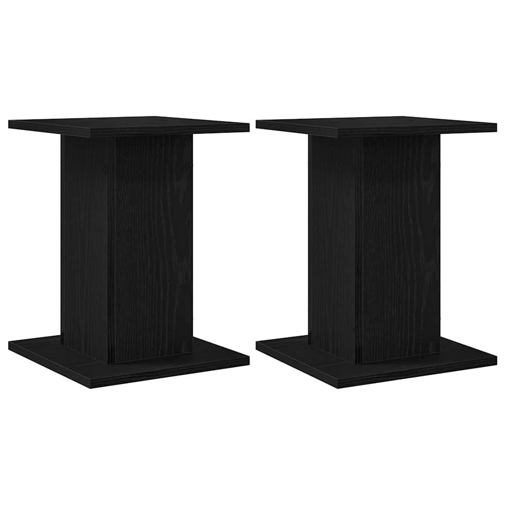Vidaxl pieds d'enceintes 2 pcs chêne noir 30 x 30 x 40 cm