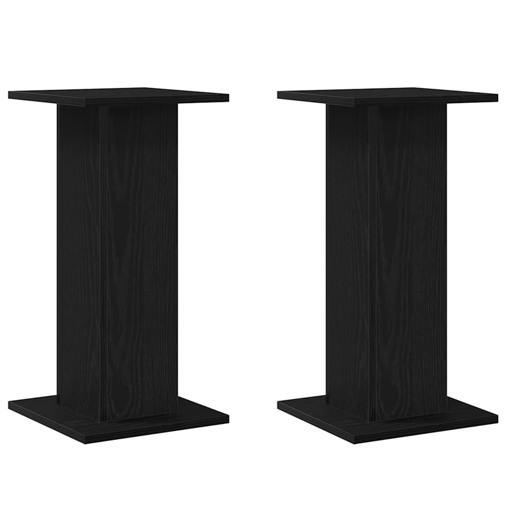 Vidaxl pieds d'enceintes 2 pcs chêne noir 30 x 30 x 60 cm