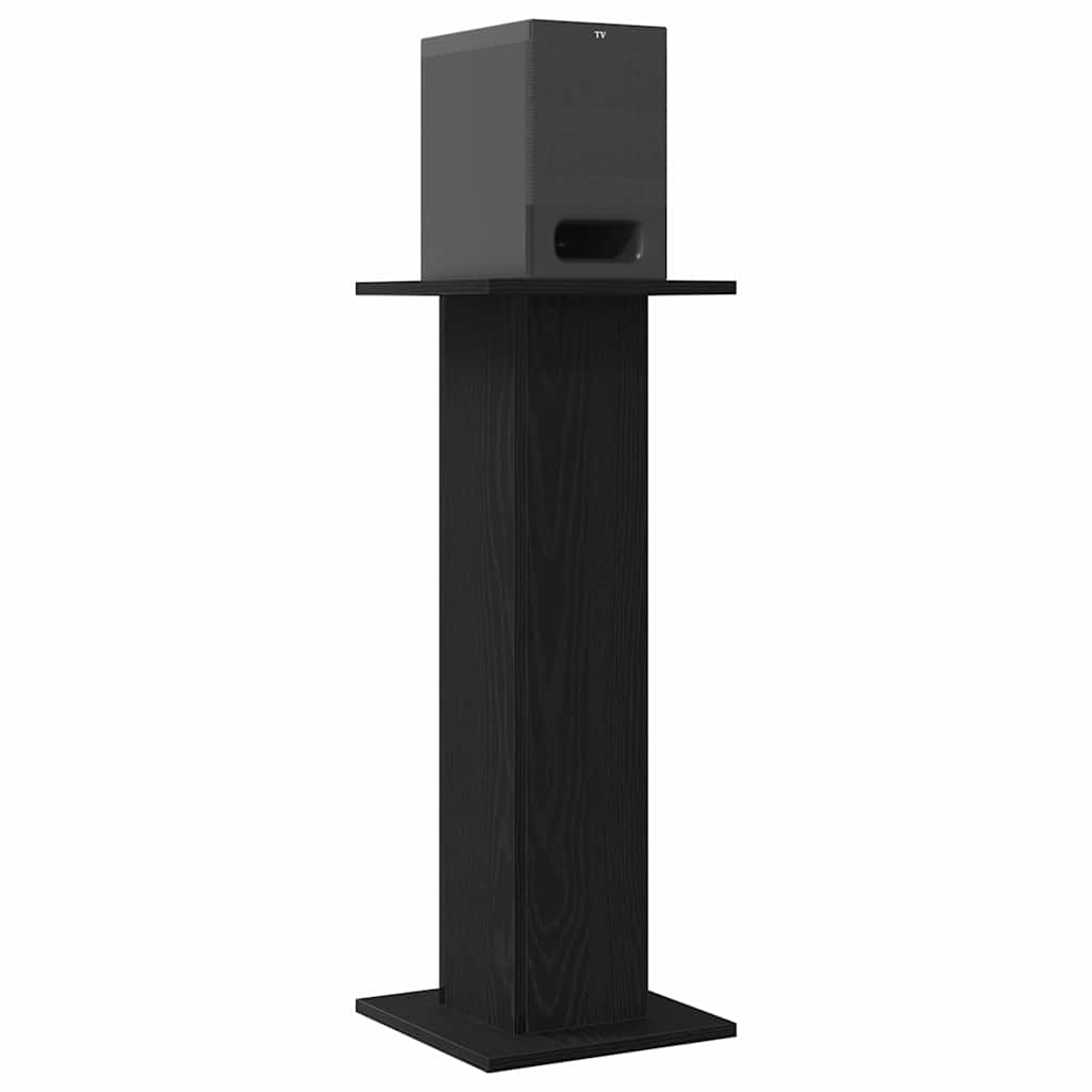 Vidaxl pieds d'enceintes 2 pcs chêne noir 30 x 30 x 80 cm