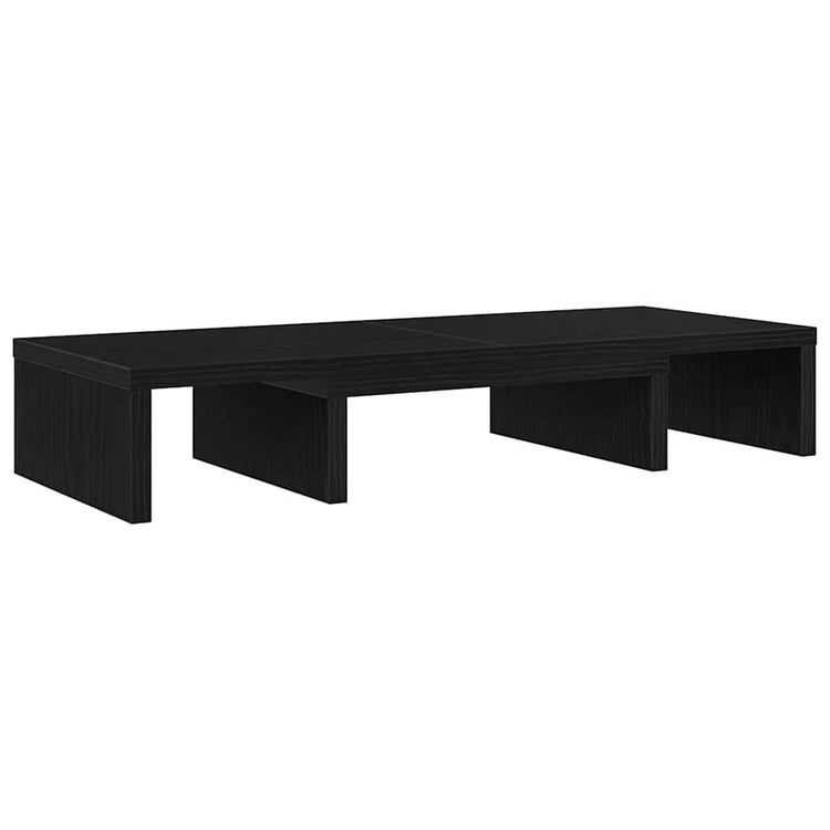 Vidaxx support pour moniteur réglable chêne noir 60x24x10,5 cm bois d'ingénierie