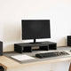 Vidaxx support pour moniteur réglable chêne noir 60x24x10,5 cm bois d'ingénierie