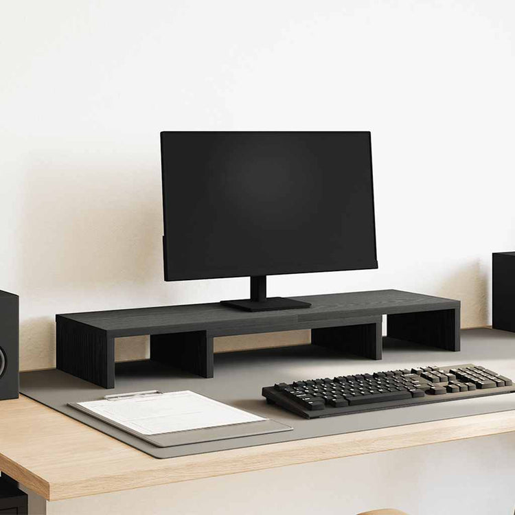 Vidaxx support pour moniteur réglable chêne noir 80x24x10,5 cm